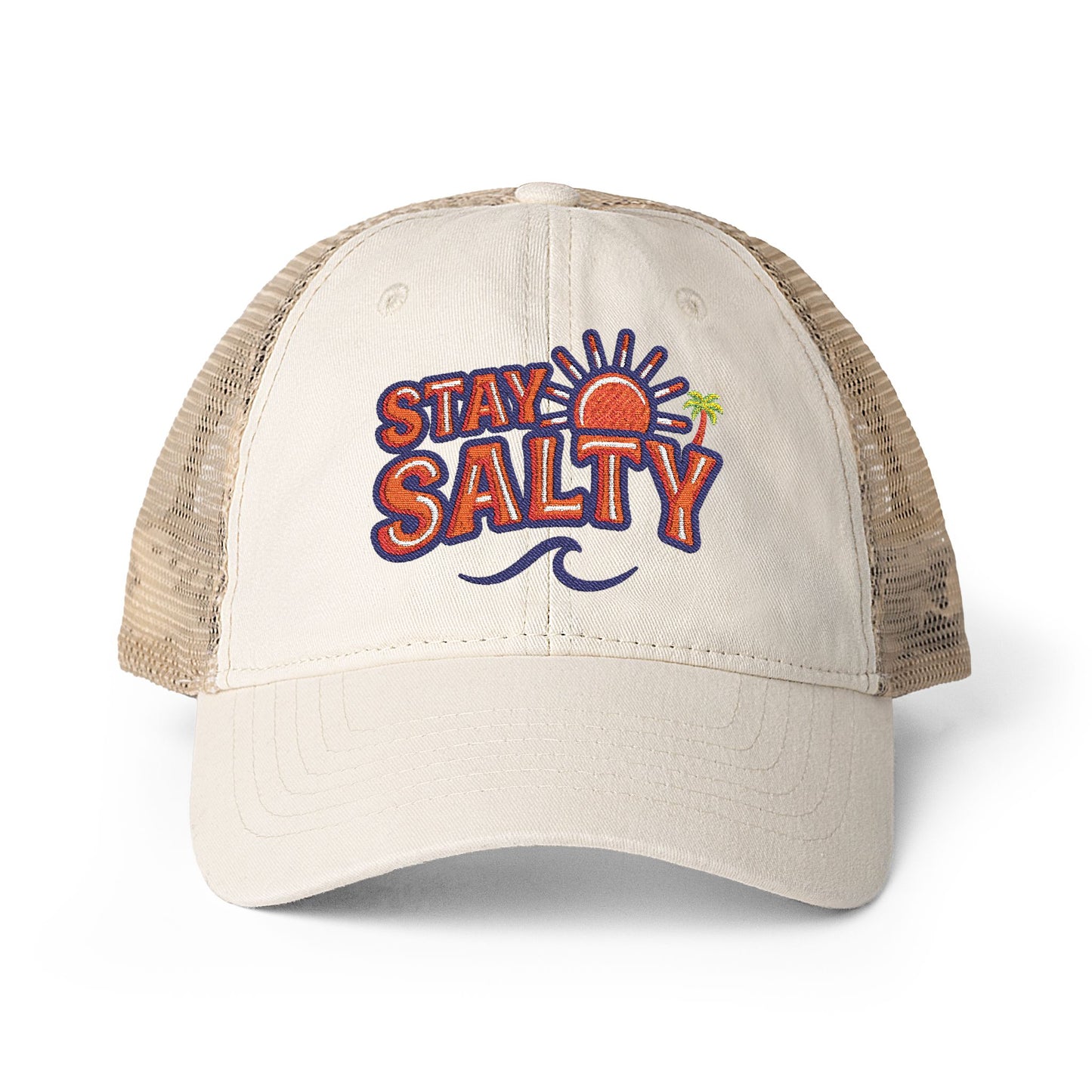 Stay Salty Women's Washed Mesh-Back Cap