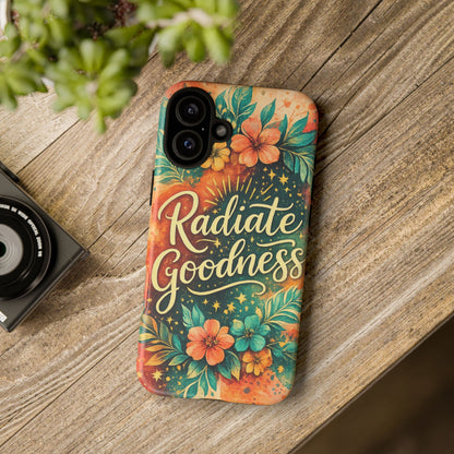 Radiate Goodness Floral Phone Case — Protective Tough Case