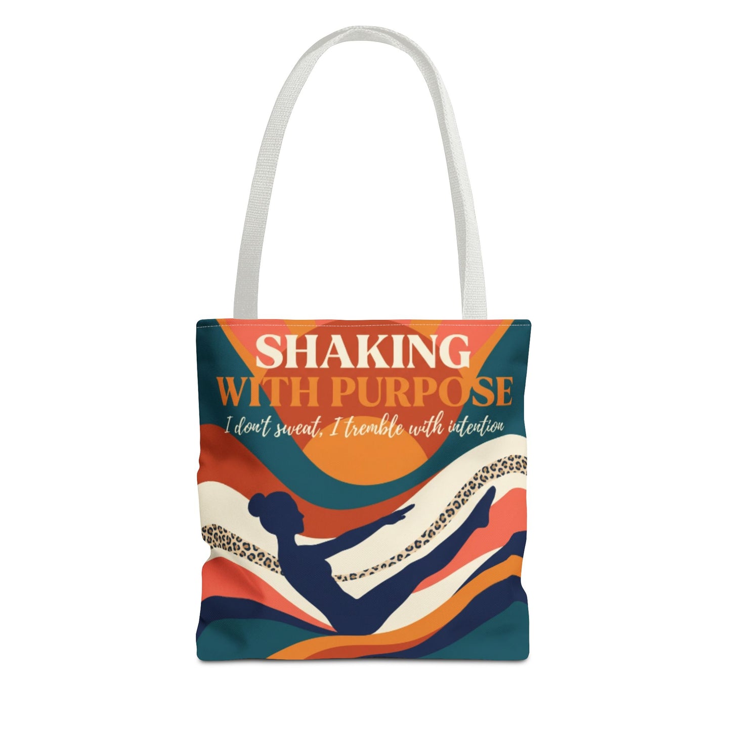 Shaking With Purpose Tote Bag — Motivational Dance Art All-Over Print Tote