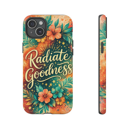 Radiate Goodness Floral Phone Case — Protective Tough Case