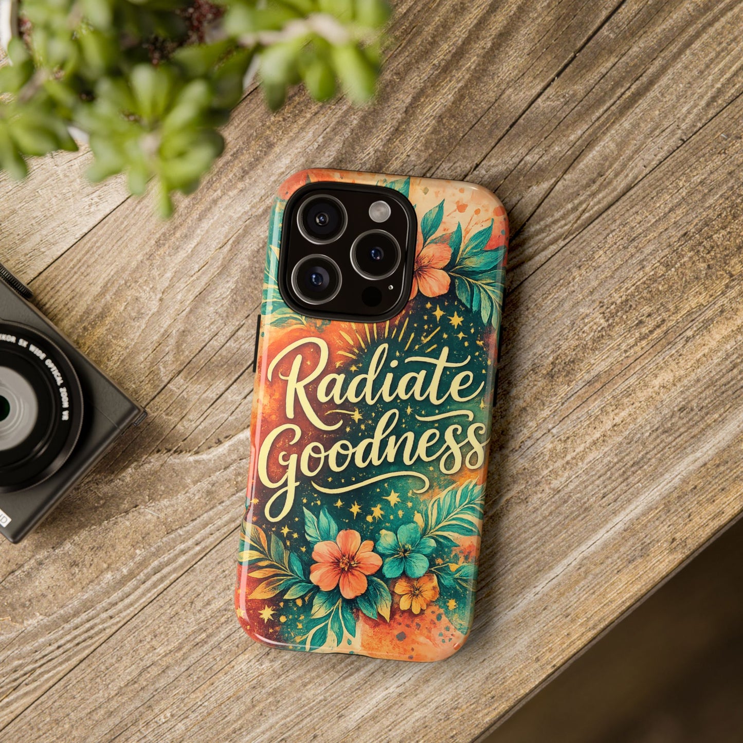 Radiate Goodness Floral Phone Case — Protective Tough Case