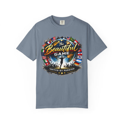 The Beautiful Game 2026 Soccer T-Shirt — United by Passion, International Flags Design
