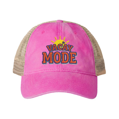 Vacay Mode Women's Washed Mesh-Back Cap
