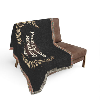 Residency Graduation Woven Blanket — "From Dreams to Residency" Medical School Grad Throw