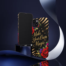 "Make Your Own Magic" Floral & Gold Zebra Tough Case Phone Case —