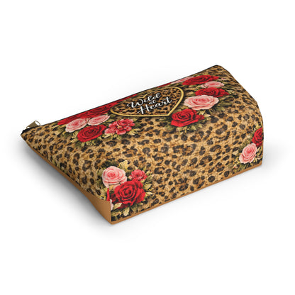 Wild at Heart Leopard Rose Accessory Pouch