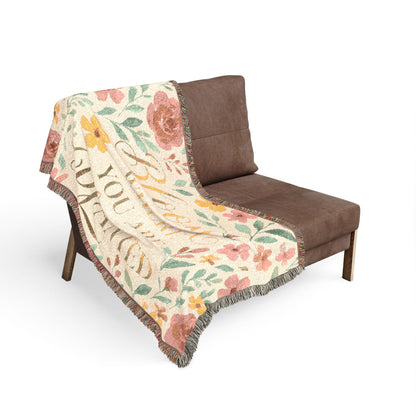 Bloom Where You Are Planted Woven Blanket