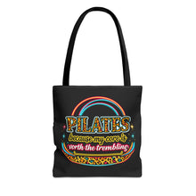 Pilates because my core is worth the trembling" Leopard Retro Design Pilates Tote Bag