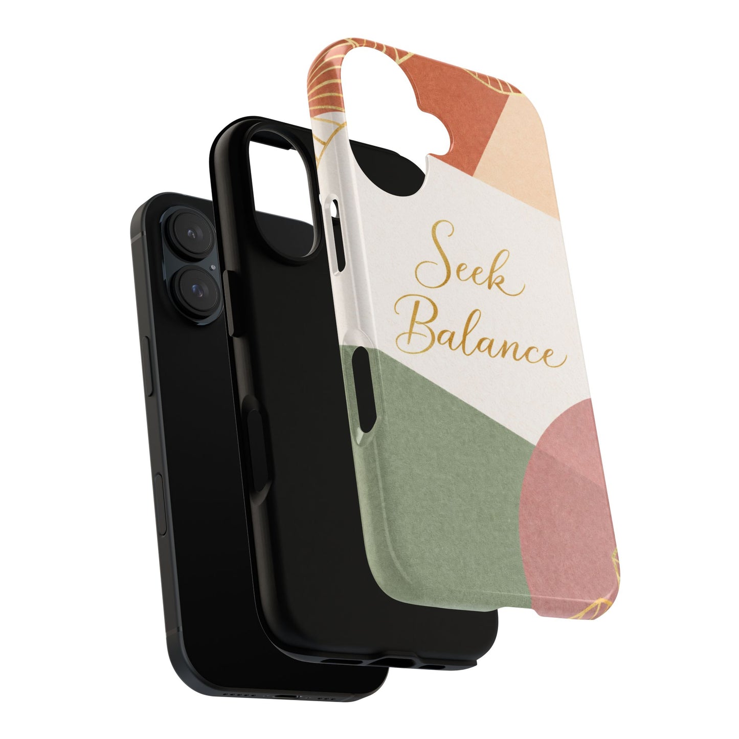 Seek Balance Phone Case — Abstract Geometric Tough Case