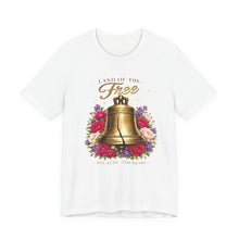 Liberty Bell Floral Tee — "Land of the Free" Patriotic T-Shirt