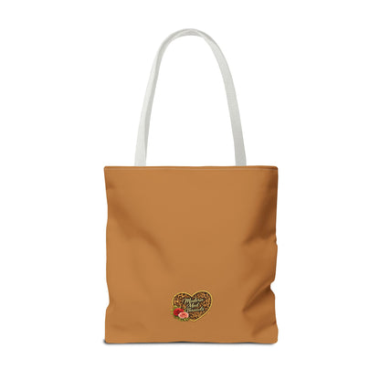 Wild Heart Leopard Rose Tote Bag – Floral Animal Print Shopper