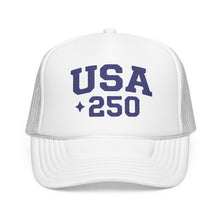 USA 250 Trucker Hat – Red White & Blue Foam Cap for Patriotic 250th Celebrations