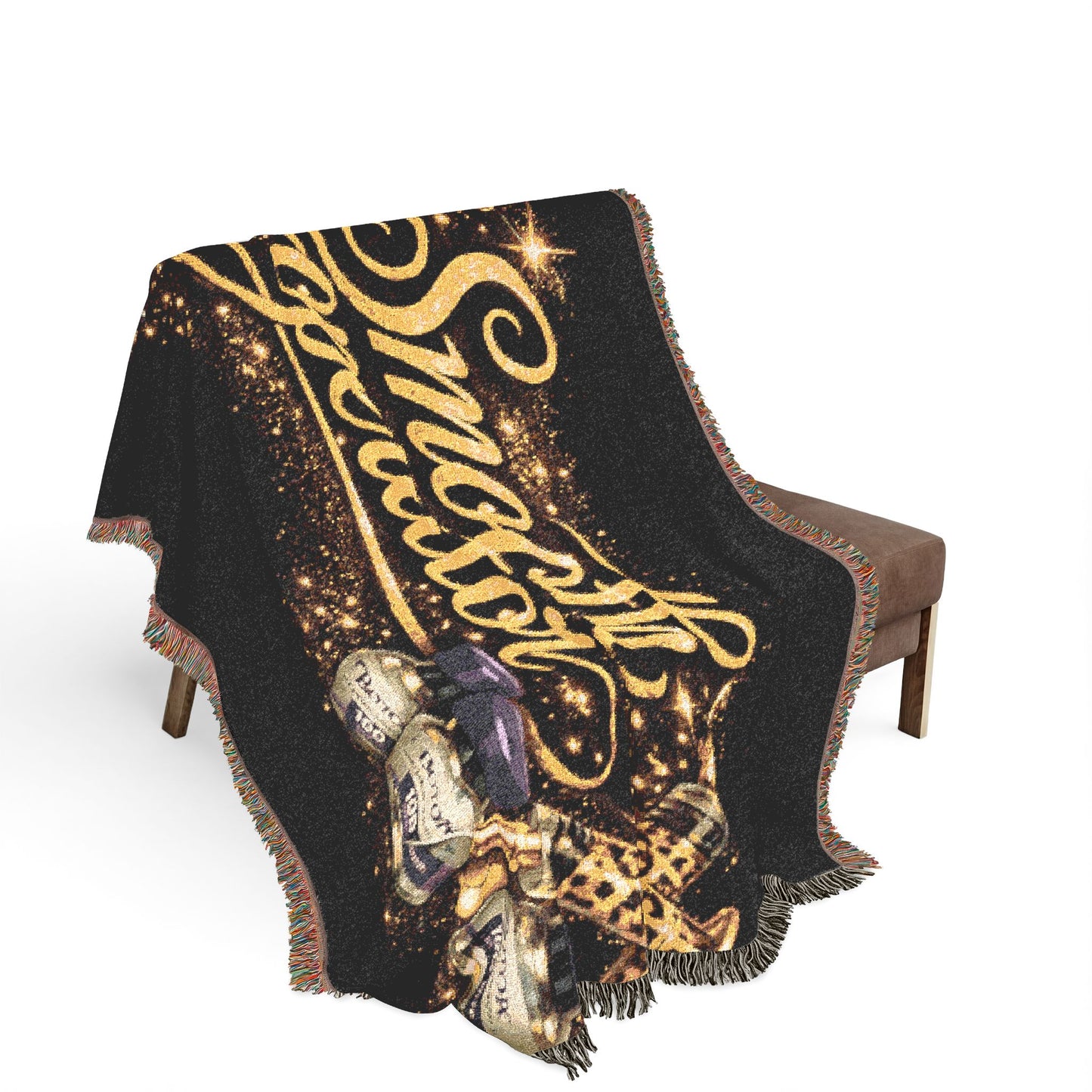 "Smooth Operator" Retro Glam Throw Blanket Woven Blanket