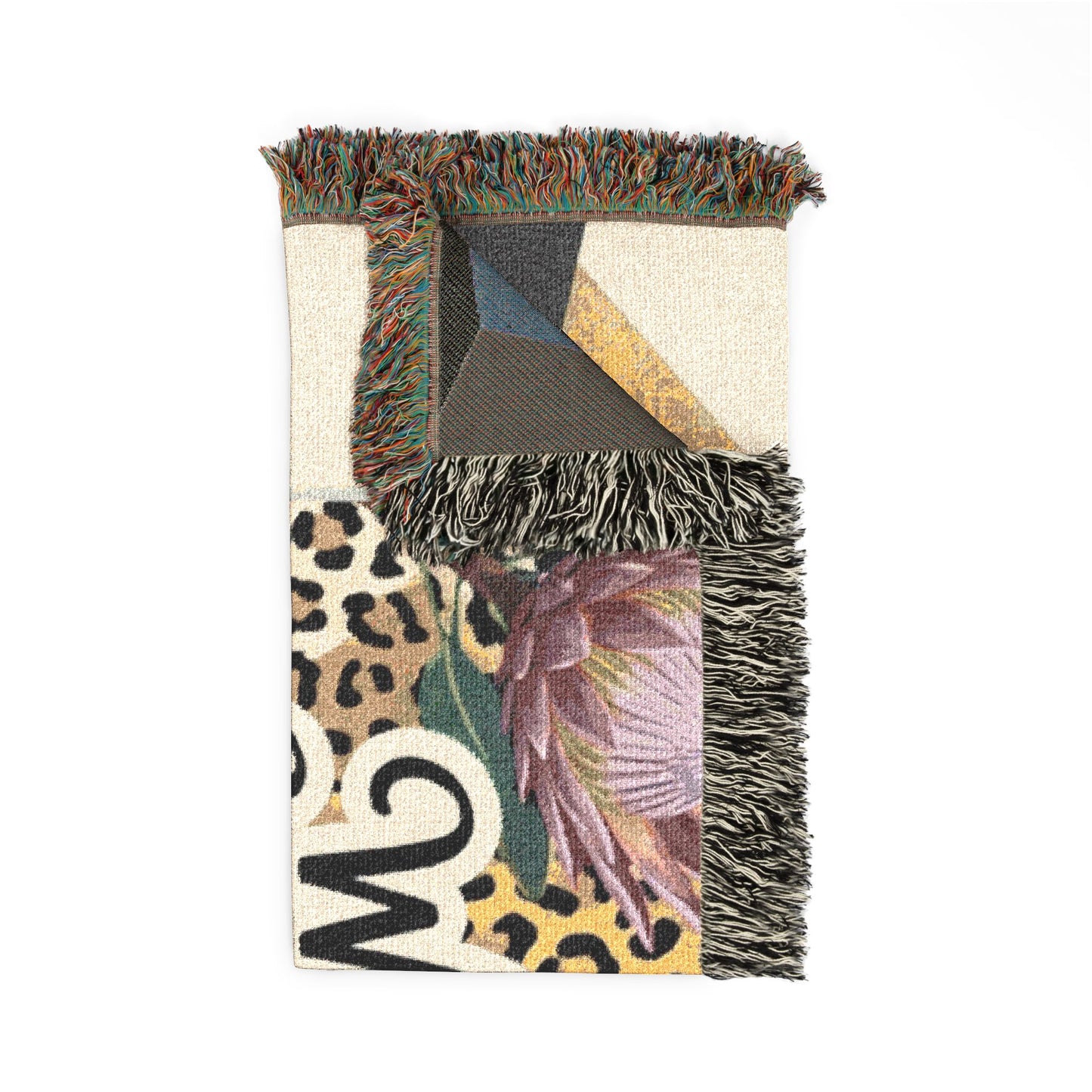 "Wildly Untamed & In Full Bloom" Floral Throw Blanket Woven Blanket —