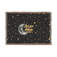 Moonlight Cozy Woven Blanket — "Love You to the Moon and Back" Starry Throw