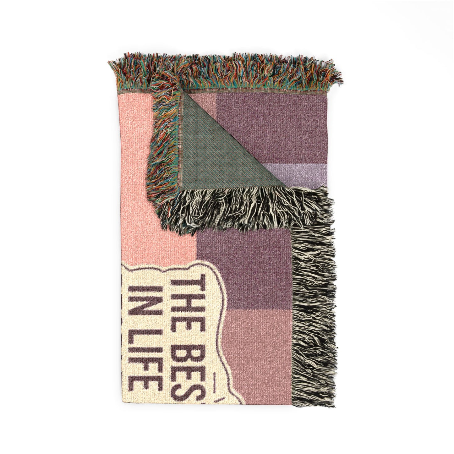 'The Best Things in Life' Woven Blanket – Cozy Inspirational Throw