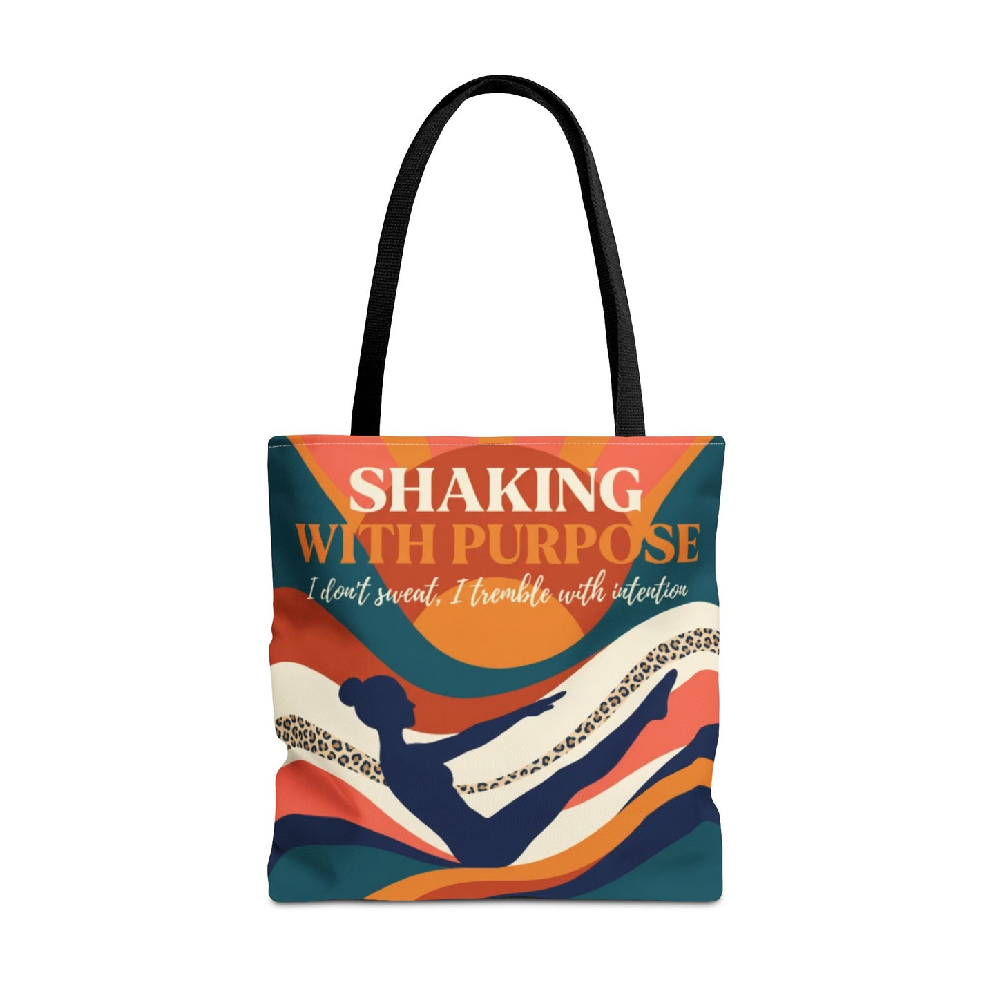 Shaking With Purpose Tote Bag — Motivational Dance Art All-Over Print Tote