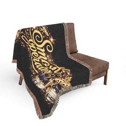 "Smooth Operator" Retro Glam Throw Blanket Woven Blanket