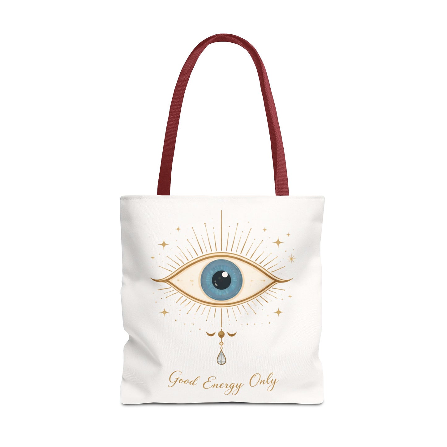 Mystic Eye Tote Bag — 'Good Energy Only' Spiritual Canvas Tote