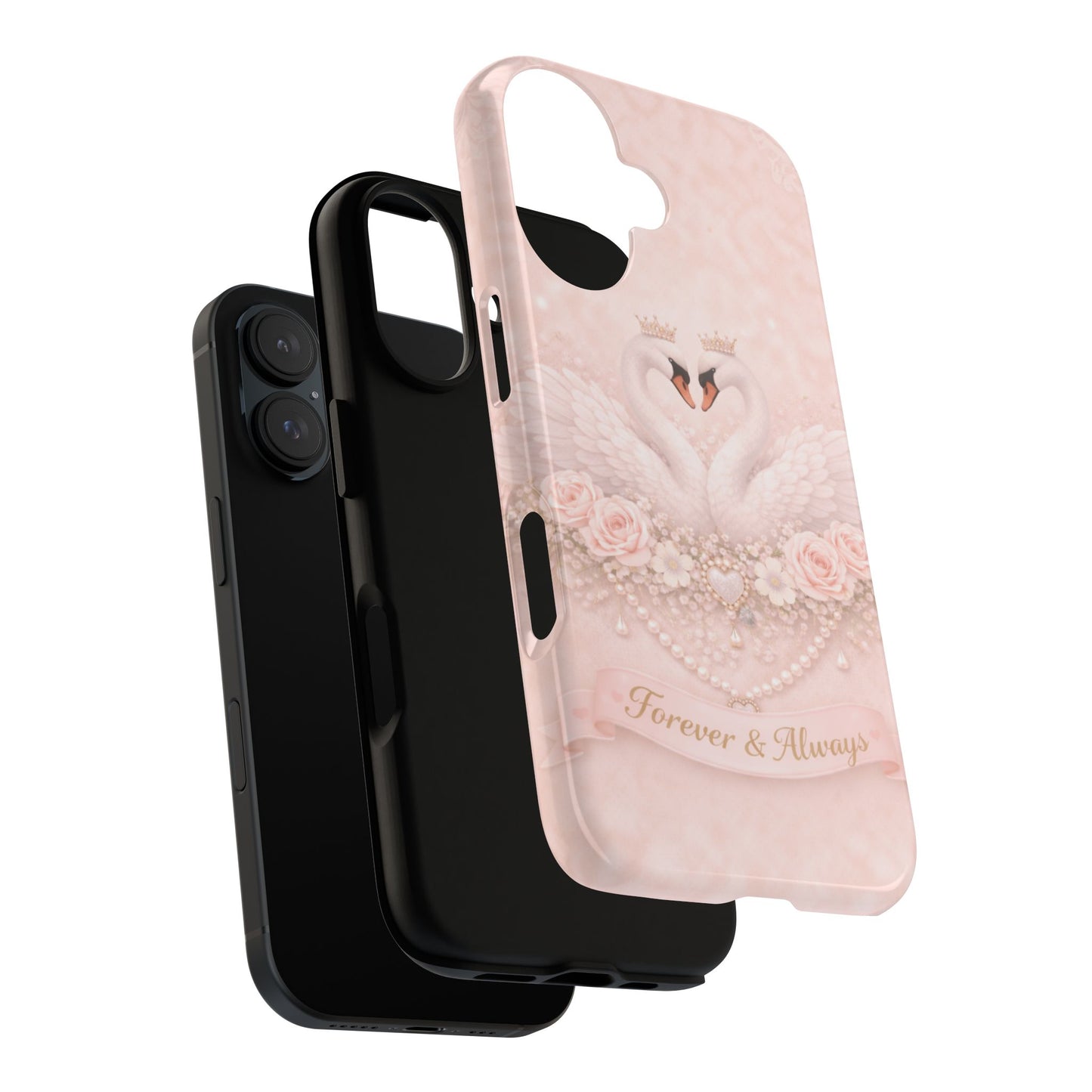 Romantic Swan 'Forever & Always' Phone Case