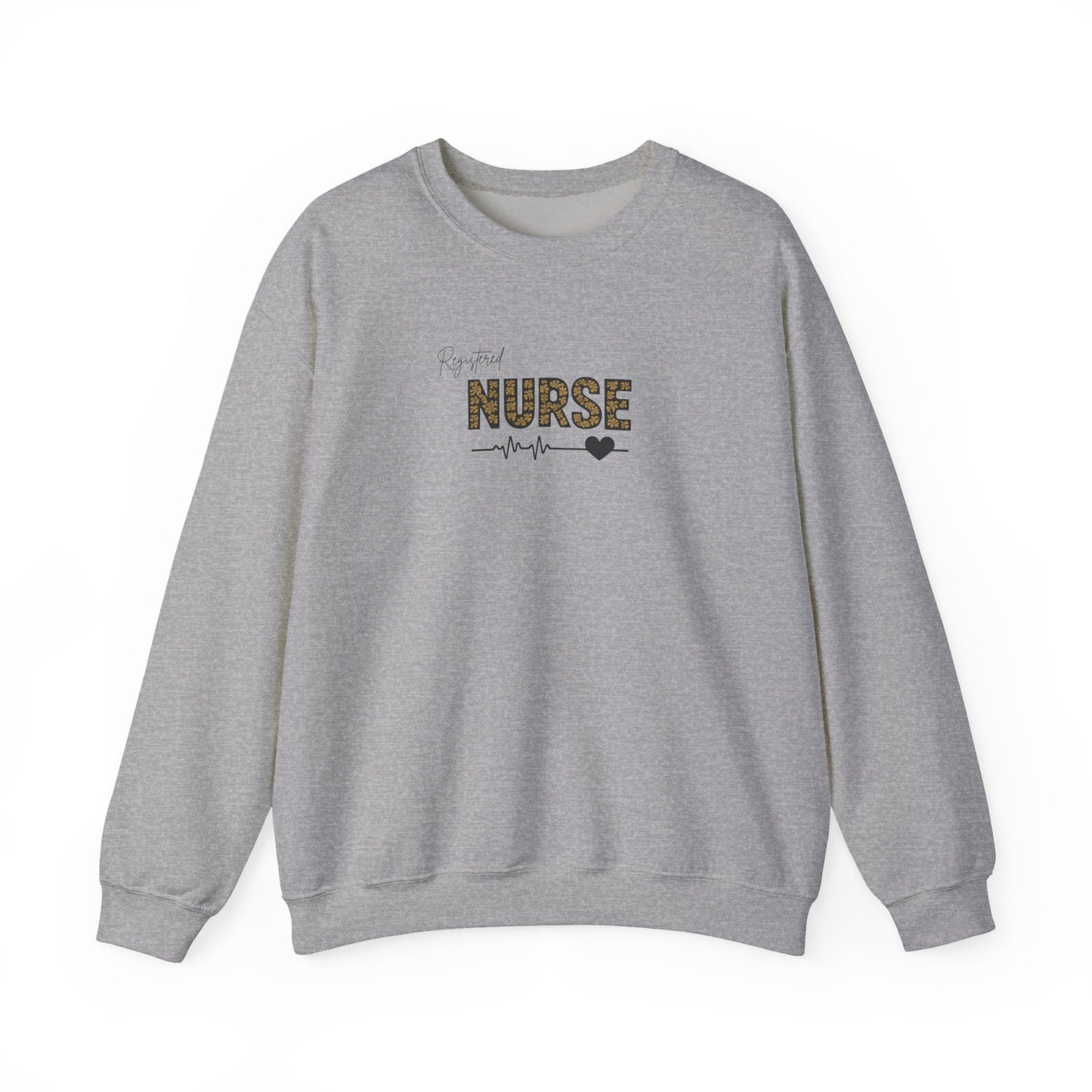 Registered Nurse Heartbeat Graphic Crewneck Sweatshirt