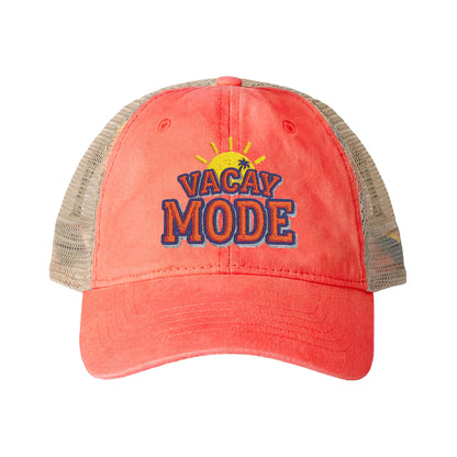 Vacay Mode Women's Washed Mesh-Back Cap