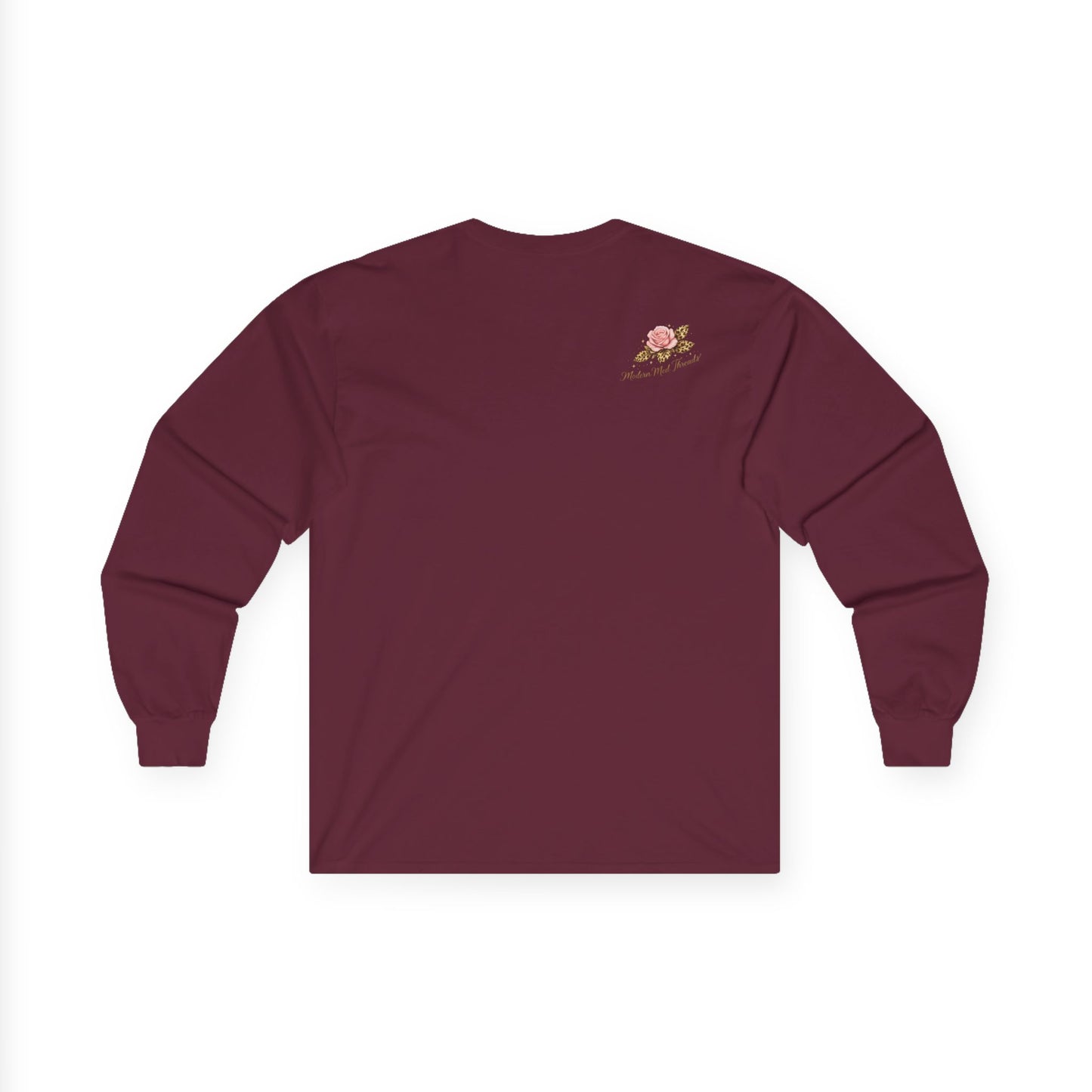 Long Sleeve Tee — "Love More Worry Less" Floral Inspirational Shirt