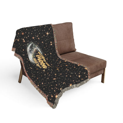 Moonlight Cozy Woven Blanket — "Love You to the Moon and Back" Starry Throw