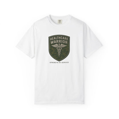 Healthcare Warrior T-Shirt — Caduceus Shield “Strength in Service”