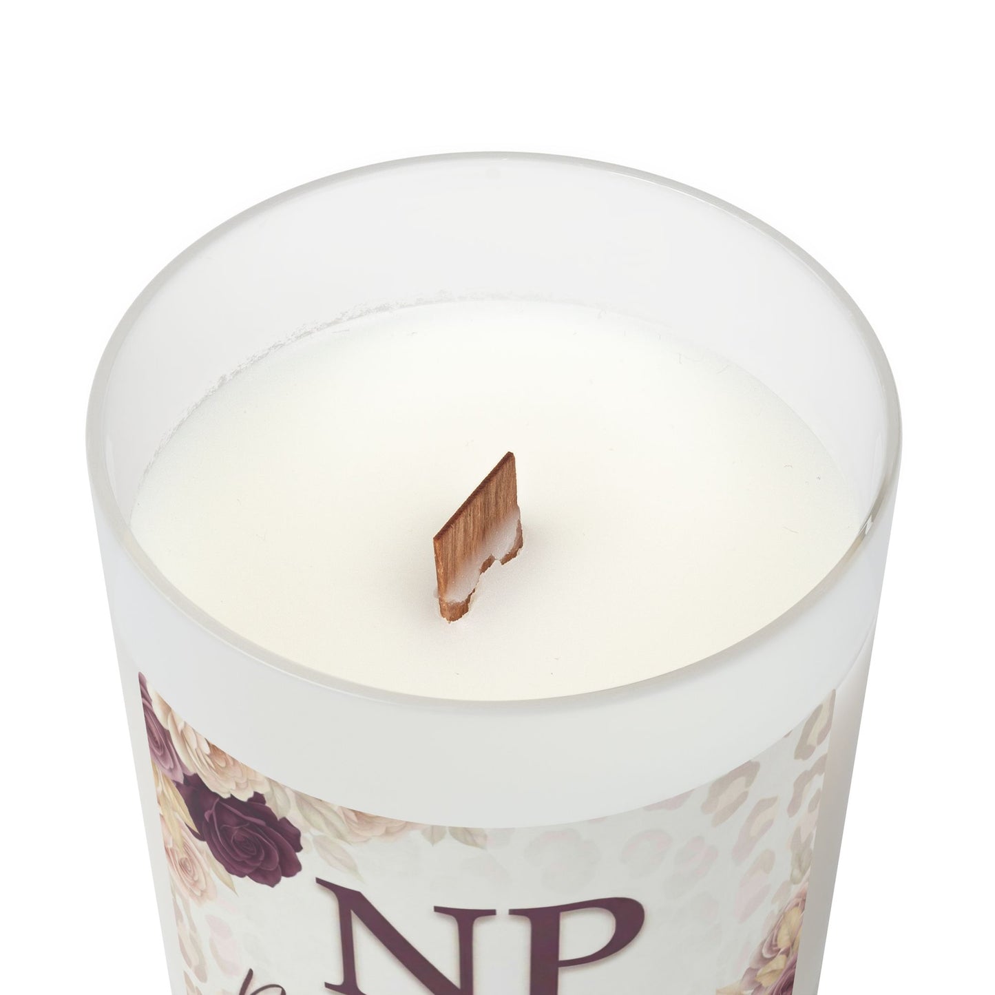 Nurse Practitioner Frosted Glass Candle — 11oz Floral Scented Gift