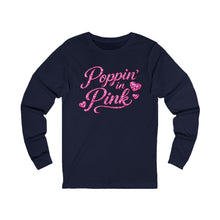 "Poppin' in Pink" Sparkle Graphic Long Sleeve Tee