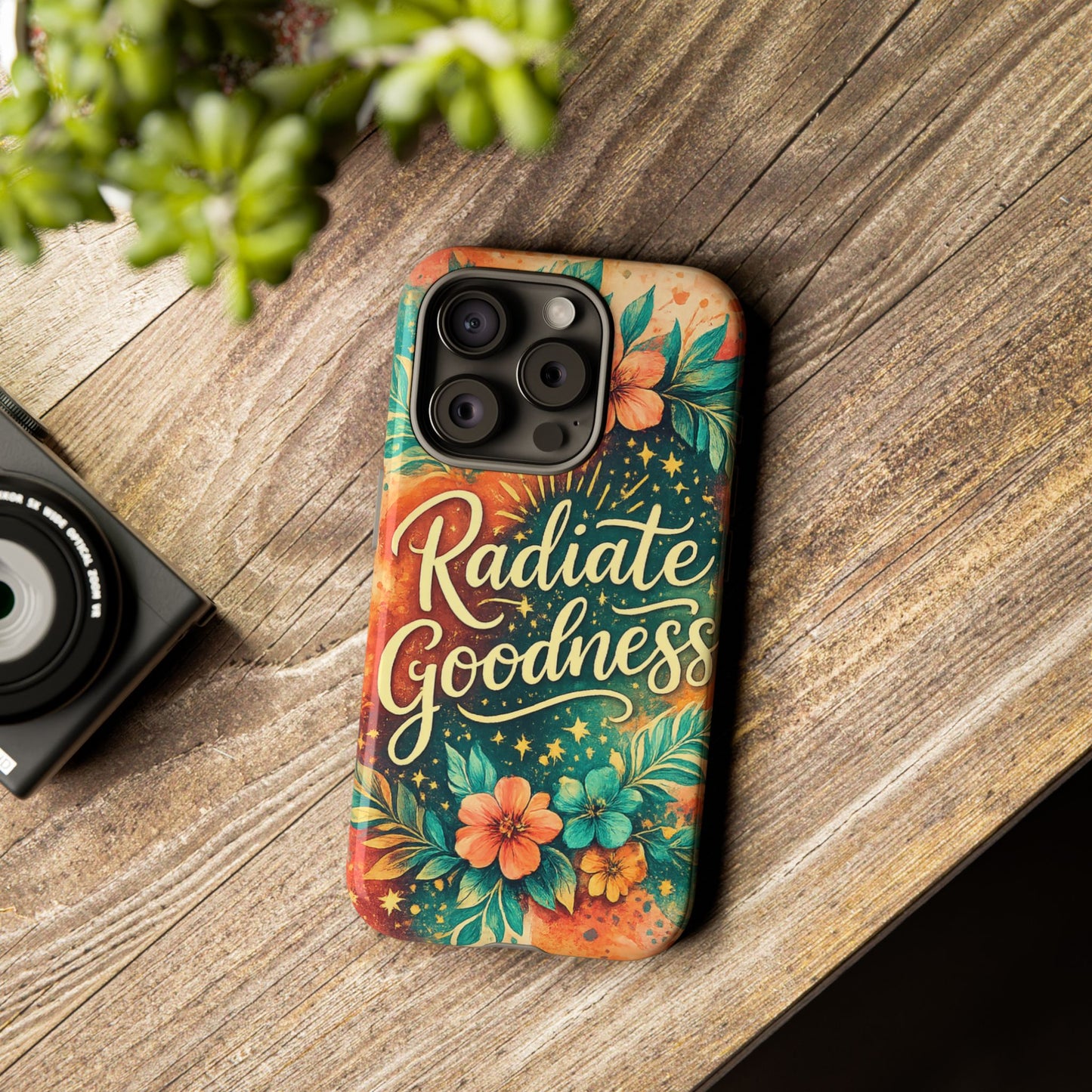 Radiate Goodness Floral Phone Case — Protective Tough Case