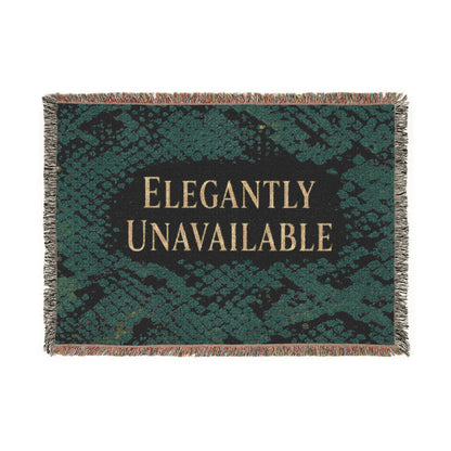 Elegantly Unavailable Snake Print Woven Blanket — Luxe Throw for Stylish Home & Gifts