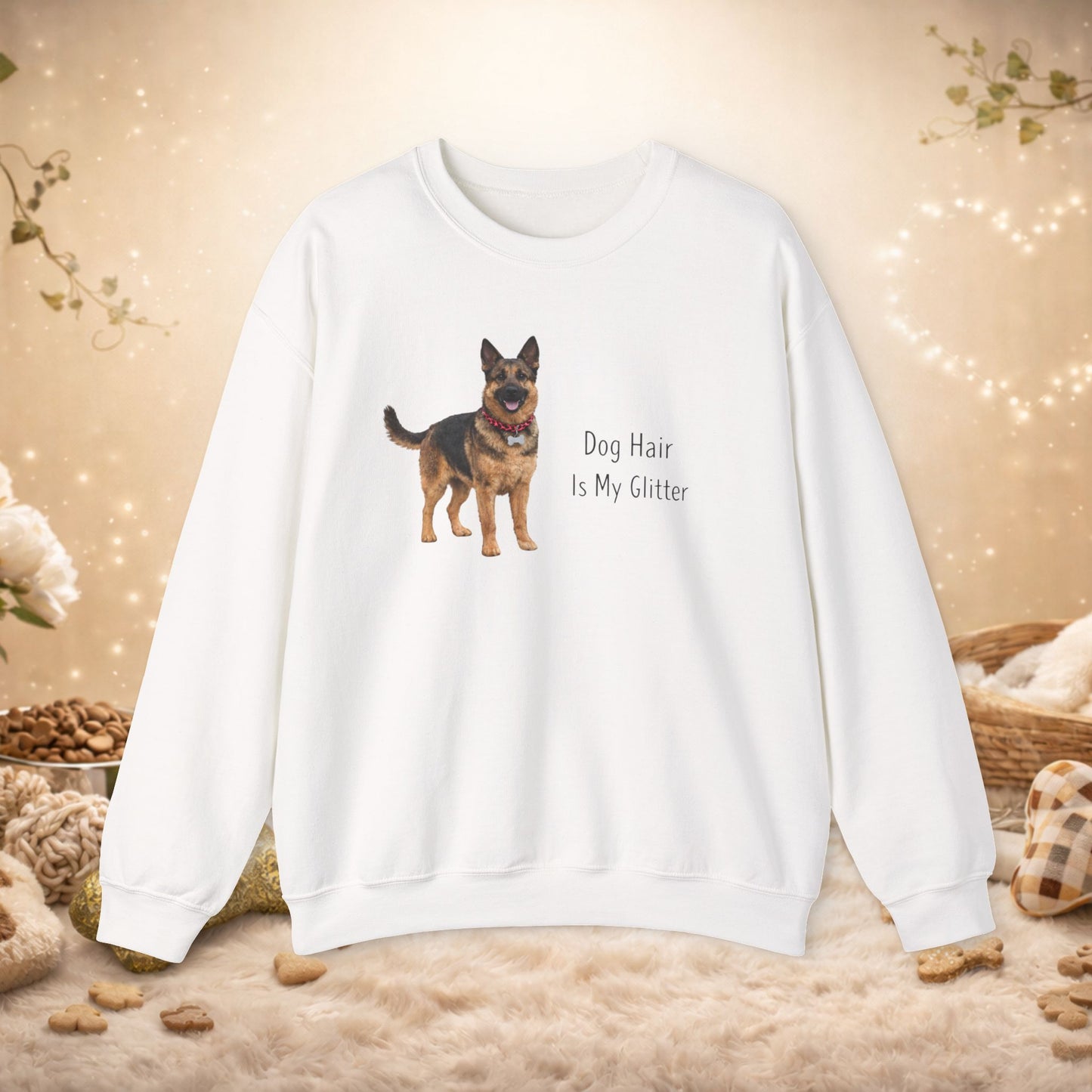 Dog Hair Is My Glitter Crewneck Sweatshirt — German Shepherd Lover Pullover