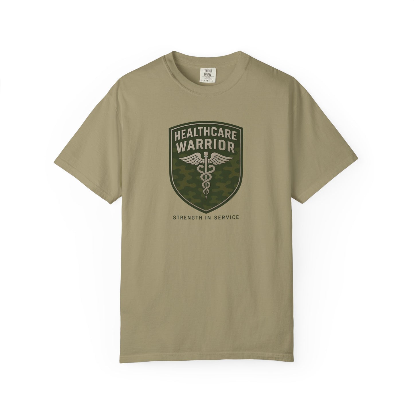 Healthcare Warrior T-Shirt — Caduceus Shield “Strength in Service”