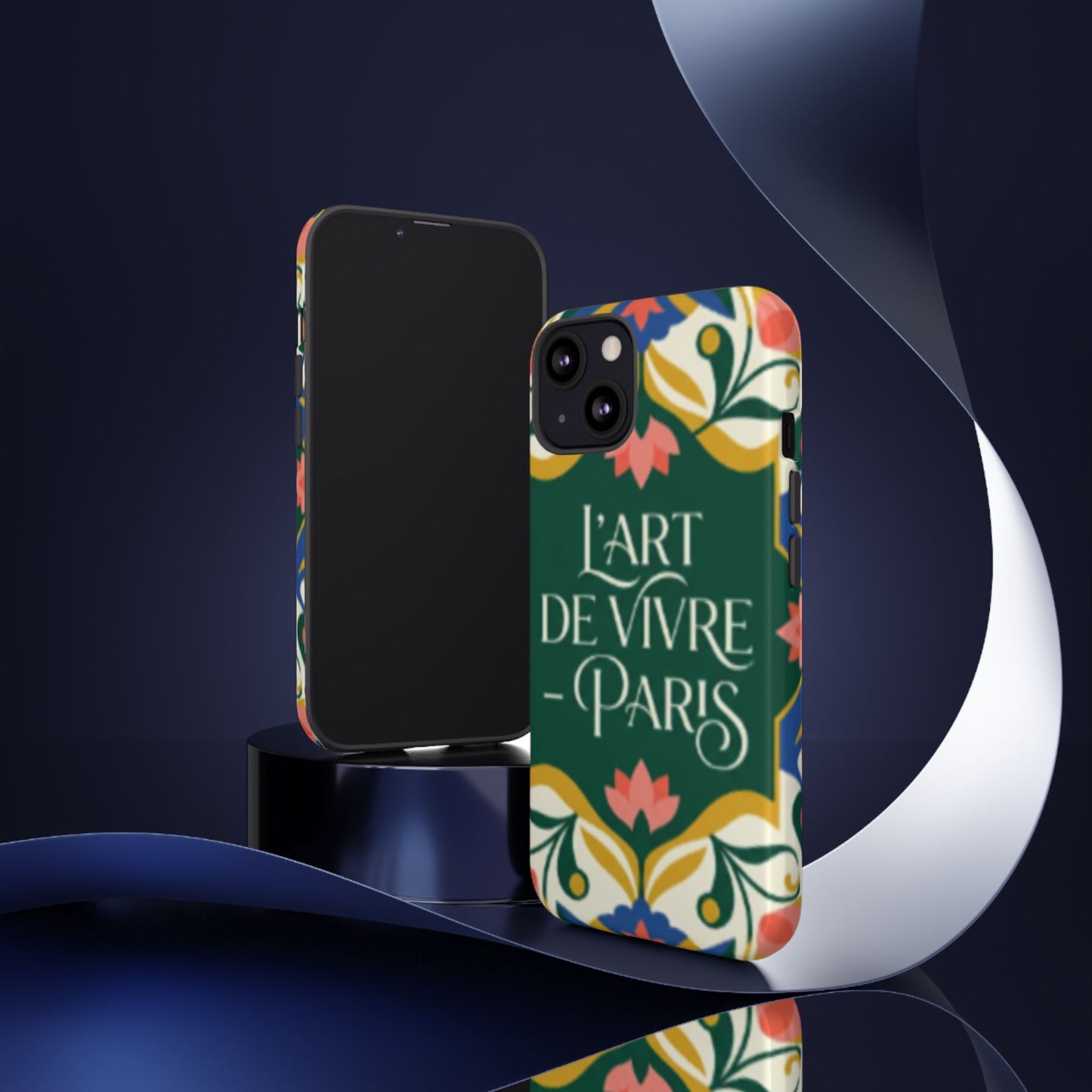 Parisian Floral Tough Phone Case — “L'Art de Vivre Paris” Protective Phone Cover