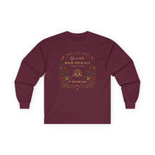 Long Sleeve Tee — “Go With What Your Gut Tells You” Floral Occult Shirt