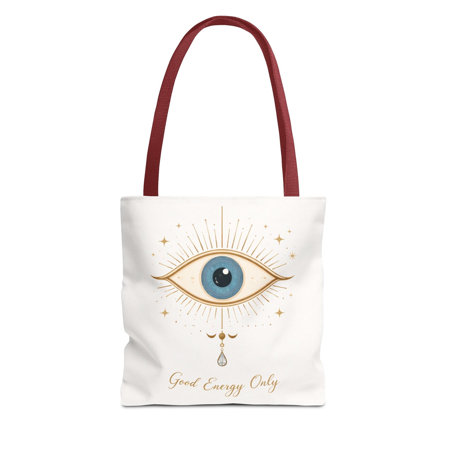 Mystic Eye Tote Bag — 'Good Energy Only' Spiritual Canvas Tote