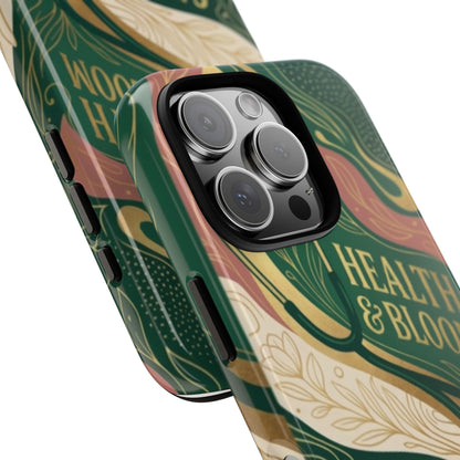 Floral 'Health & Bloom, Care & Elegance' Protective Phone Case