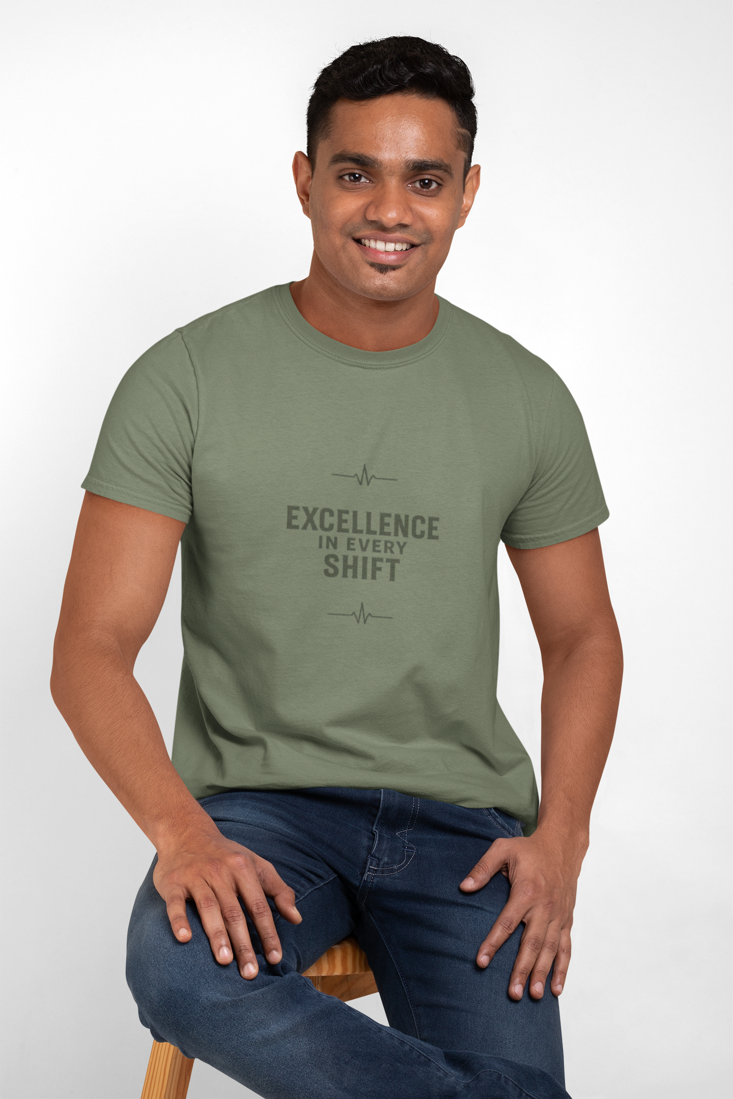 Excellence In Every Shift T-Shirt — Motivational Workwear Tee for Professionals