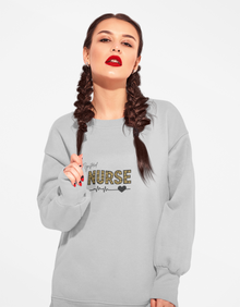 Registered Nurse Heartbeat Graphic Crewneck Sweatshirt