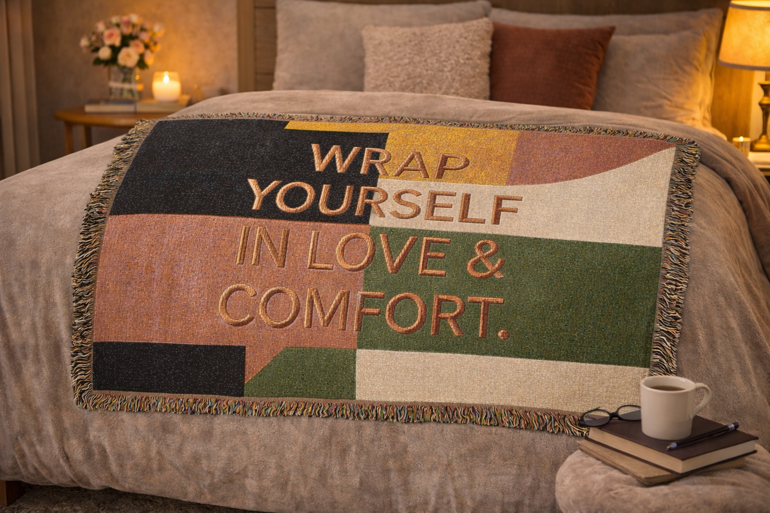 Wrap Yourself In Love & Comfort Woven Blanket
