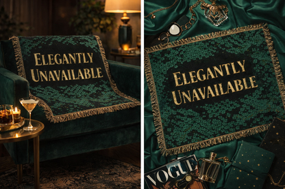 Elegantly Unavailable Snake Print Woven Blanket — Luxe Throw for Stylish Home & Gifts