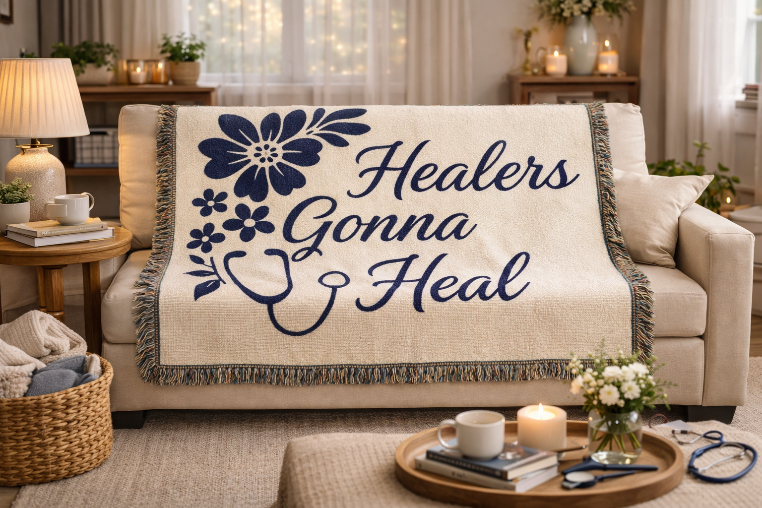 Healers Gonna Heal Woven Blanket