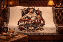 Nurse Pin-Up Woven Blanket — Retro Medical Patch Throw