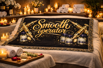 "Smooth Operator" Retro Glam Throw Blanket Woven Blanket