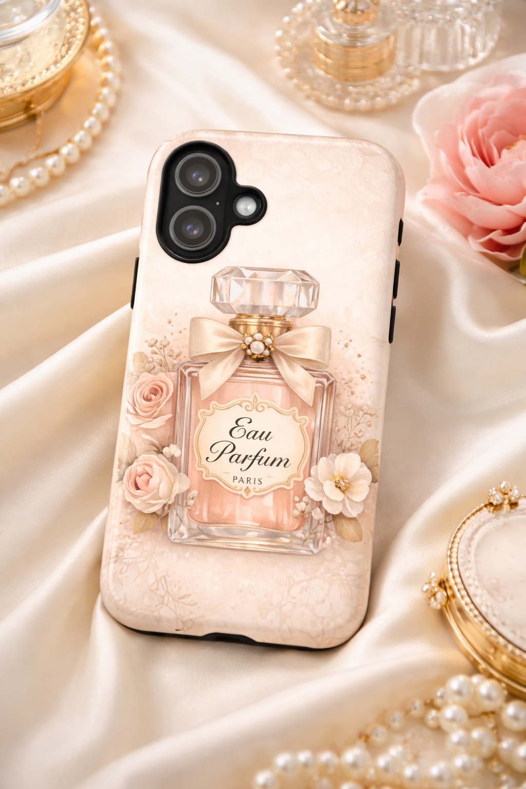 Perfume Bottle Floral Phone Case — Eau Parfum Paris Tough Case