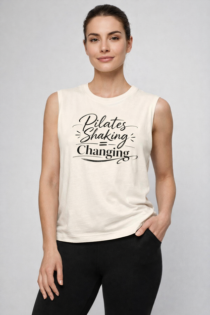Pilates Shaking Is Changing Muscle Tank — Women’s Pilates Workout Tank Top