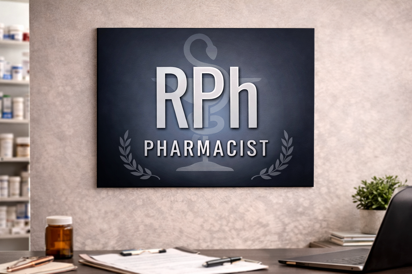 RPh Pharmacist Matte Canvas Wall Art – Stretched 1.25"