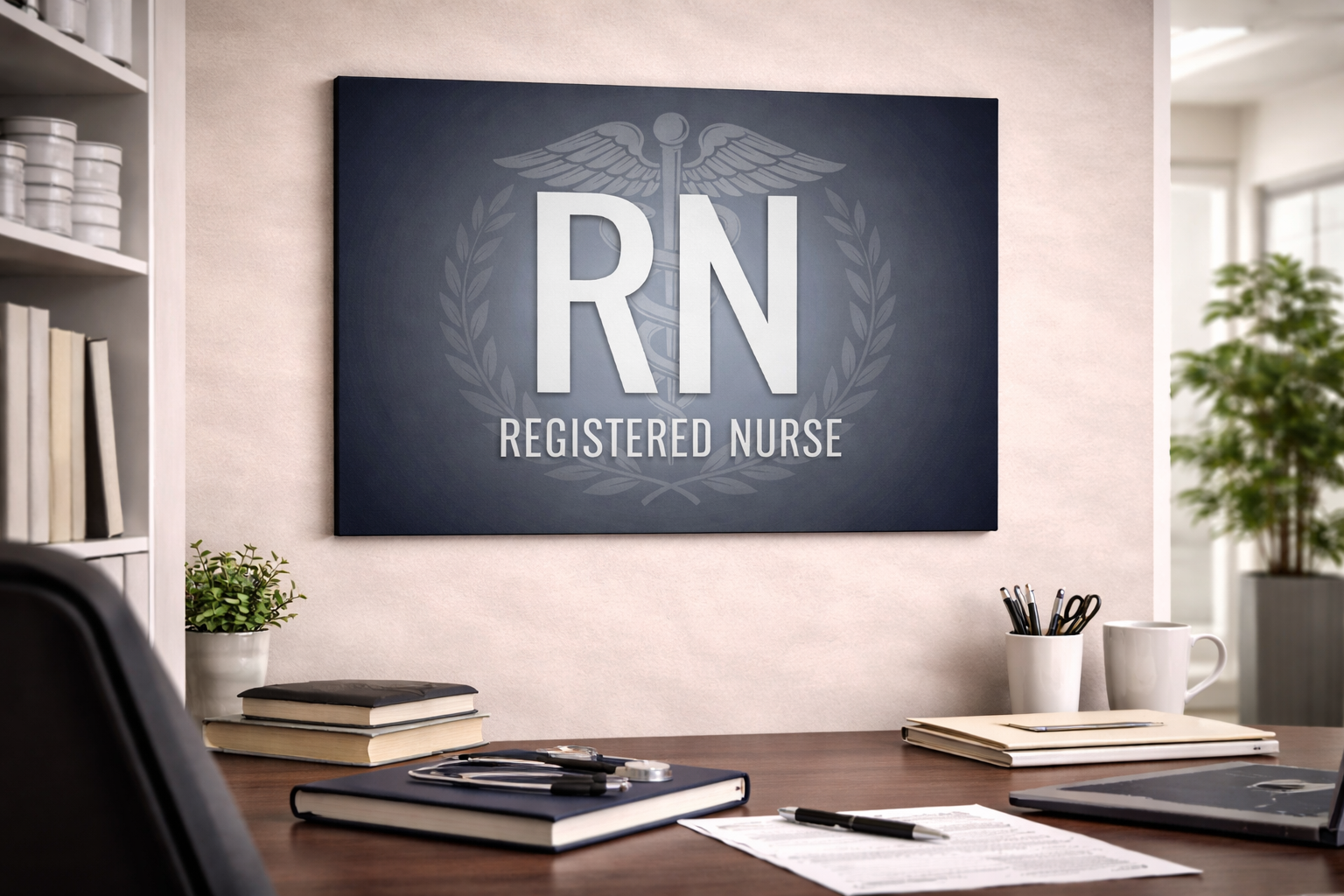 Registered Nurse (RN) Matte Canvas Wall Art